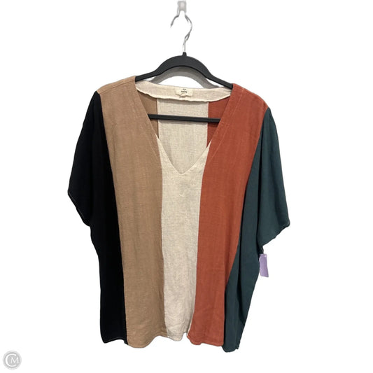 Top Short Sleeve By Entro In Multi-colored, Size: 2x