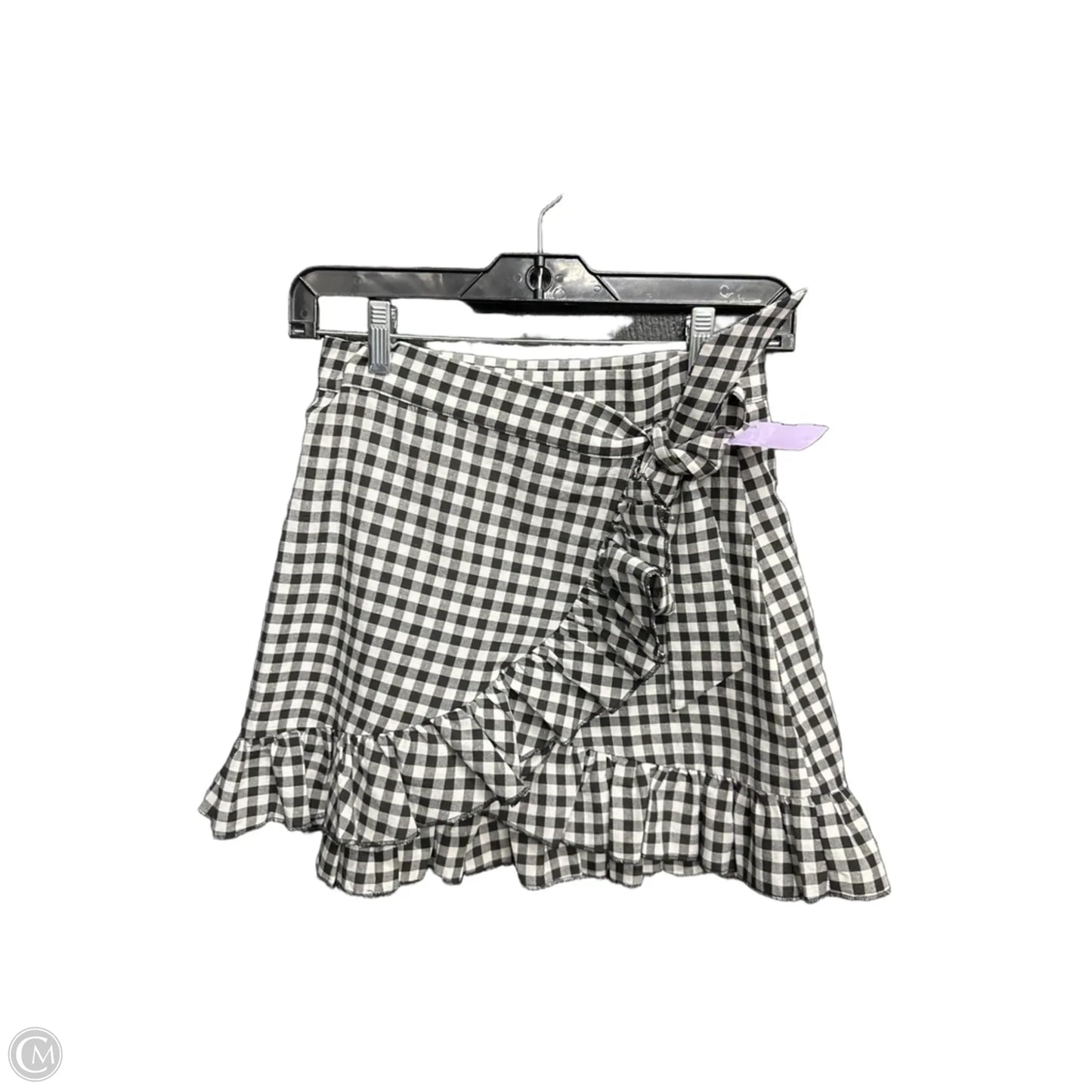Skirt Mini & Short By Clothes Mentor In Black & White, Size: 4