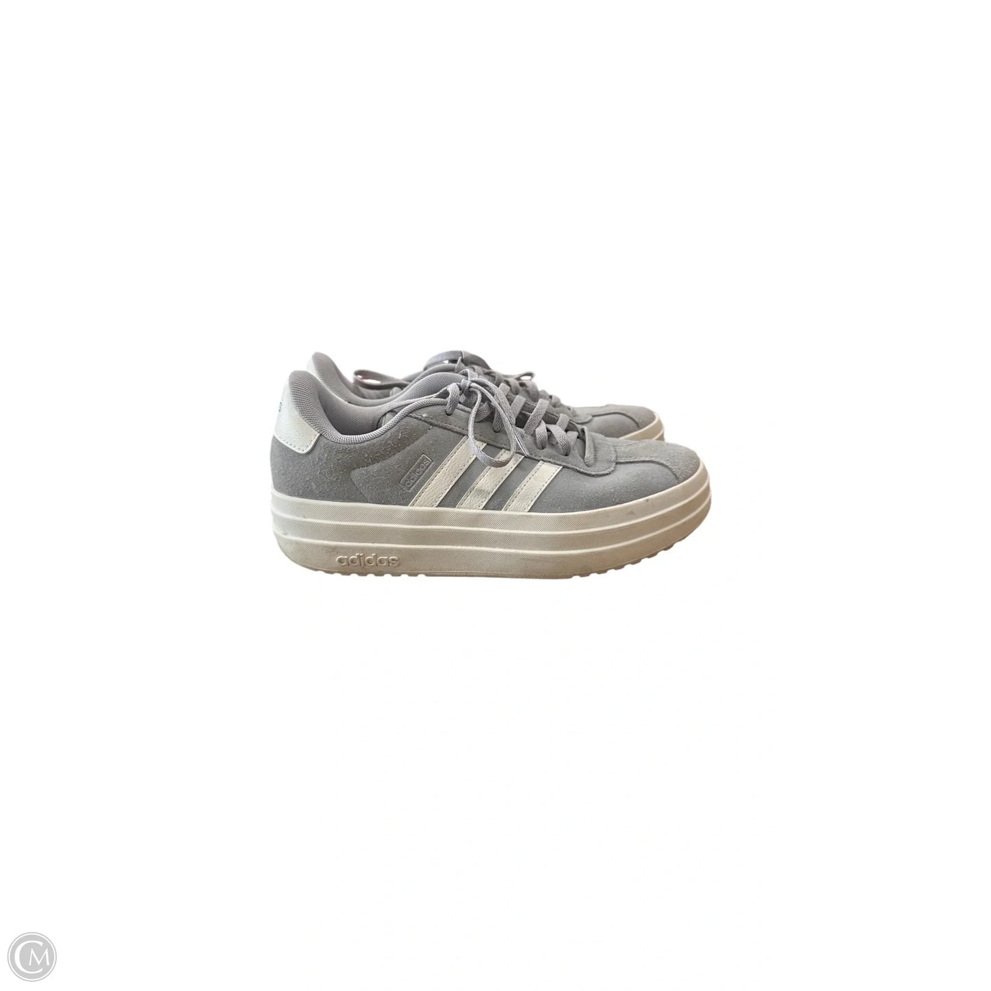 Shoes Sneakers By Adidas In Grey & White, Size: 6