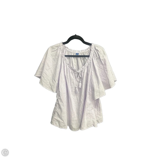 Top Short Sleeve By Old Navy In Purple & White, Size: Xl