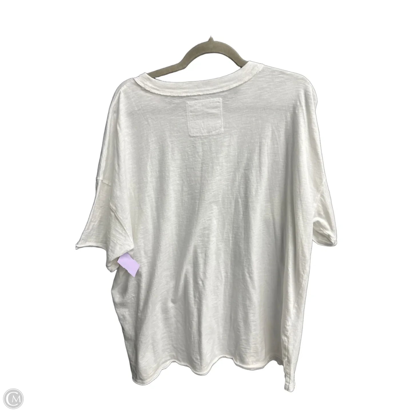 Top Short Sleeve By Aerie In Green & White, Size: L