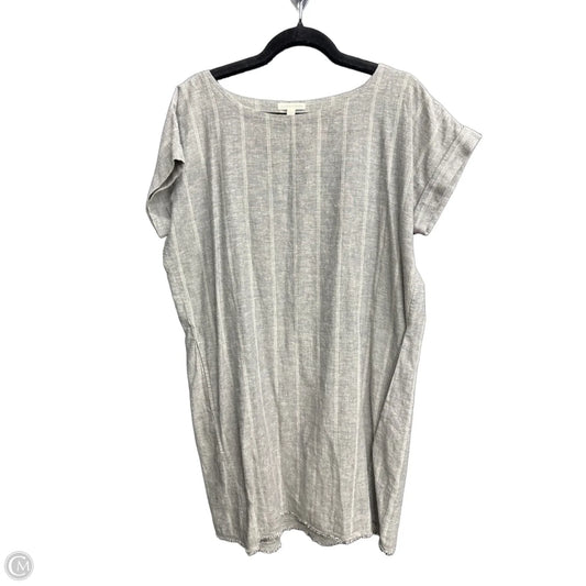 Dress Casual Midi By Eileen Fisher In Grey & White, Size: S