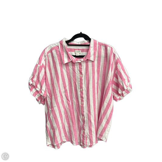 Top Short Sleeve By J. Crew In Striped Pattern, Size: Xl