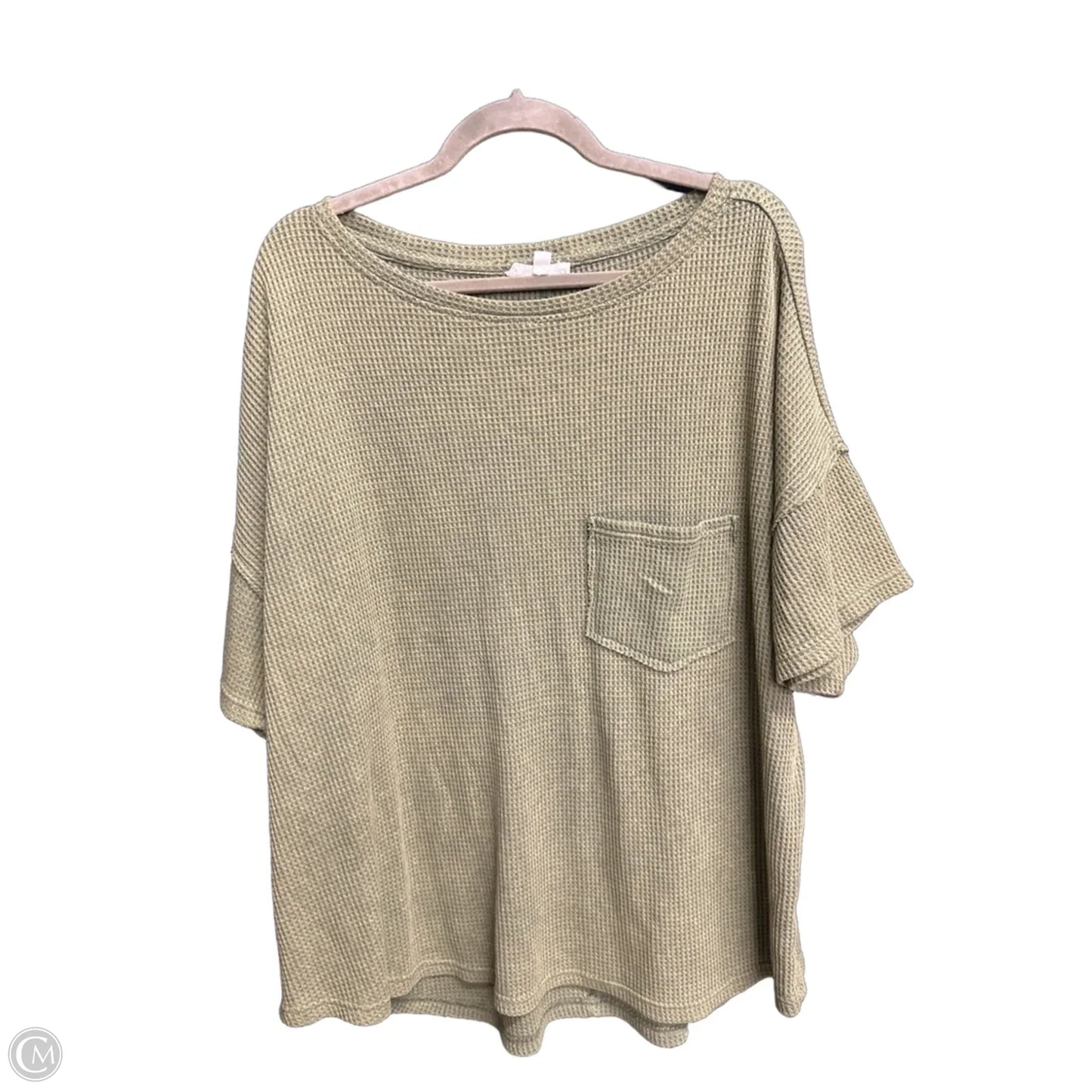 Top Short Sleeve By Olive And Oak In Green, Size: 3x