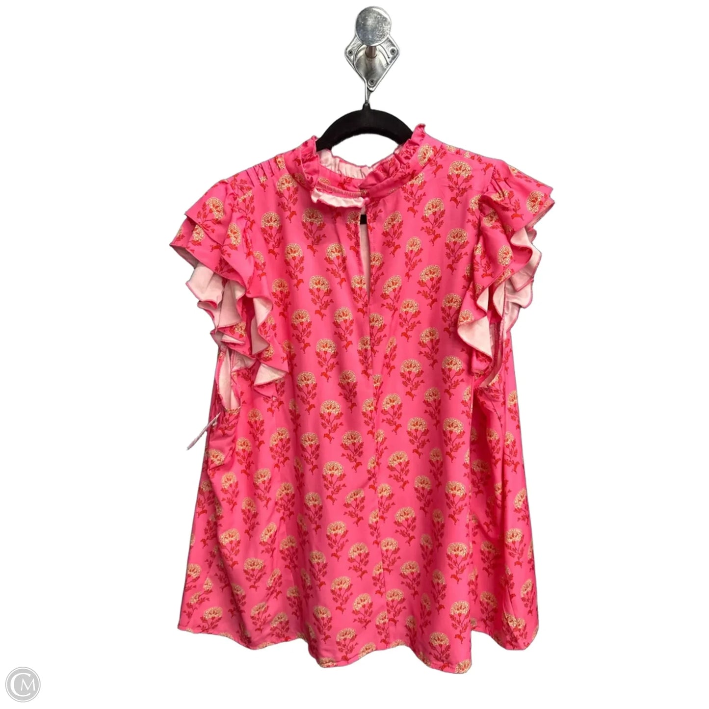 Top Sleeveless By Shein In Pink & Red, Size: 4x