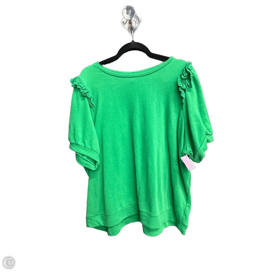 Top Short Sleeve By Crown And Ivy In Green, Size: 4x