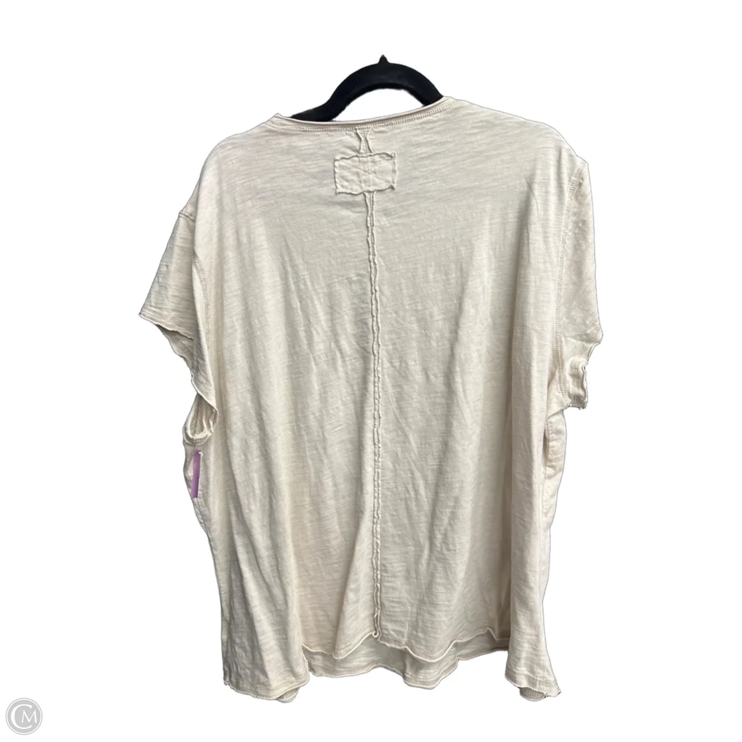 Top Short Sleeve By Shein In Beige, Size: 4x