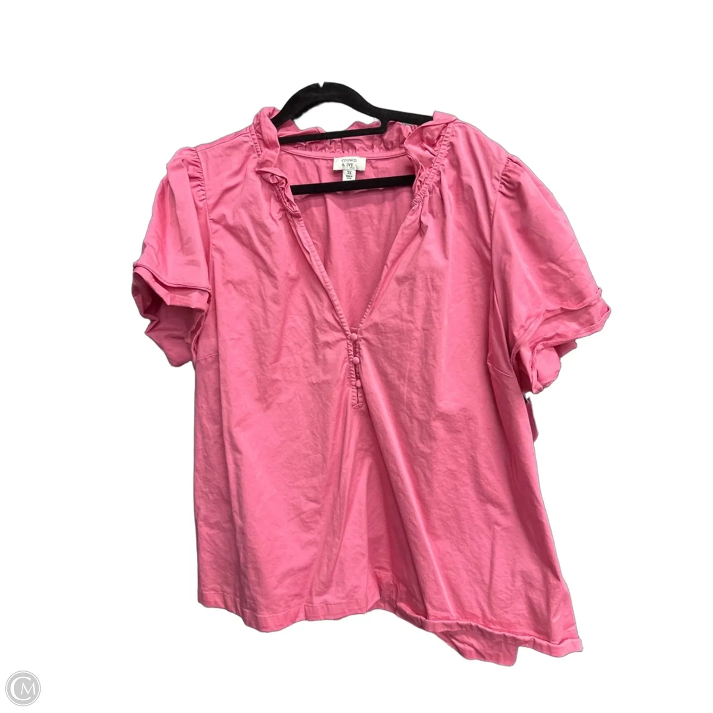 Top Short Sleeve By Crown And Ivy In Pink, Size: 3x