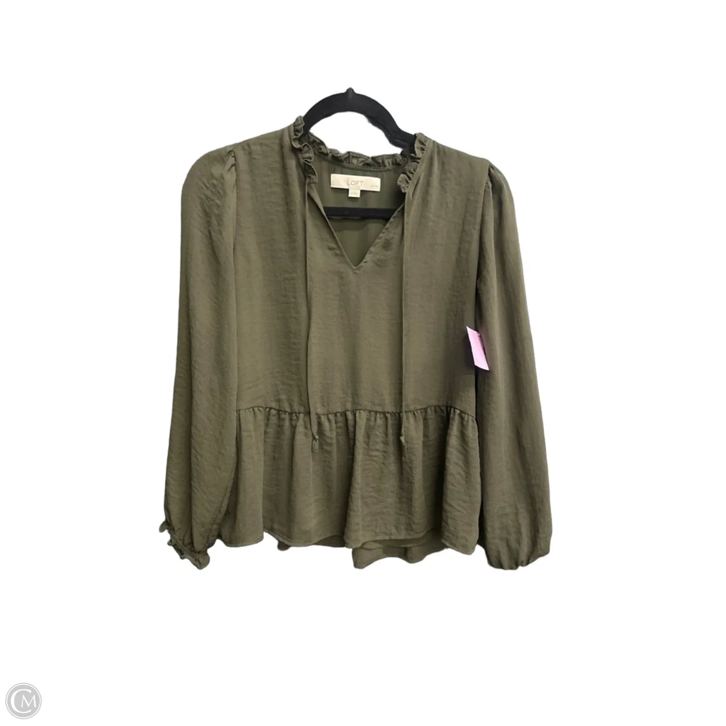 Top Long Sleeve By Loft In Green, Size: Xsp