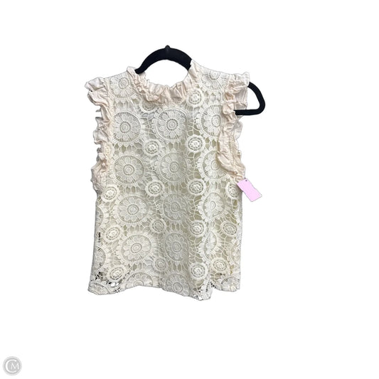 Top Sleeveless By Clothes Mentor In Cream, Size: Xs