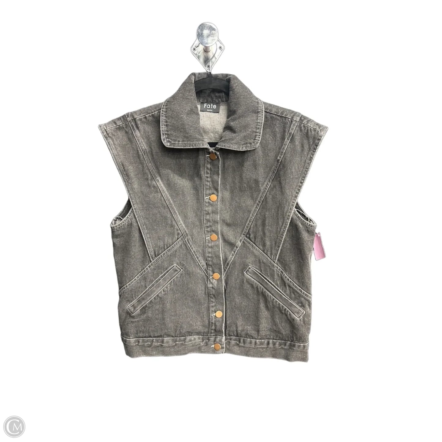 Vest Other By Fate In Black Denim, Size: S