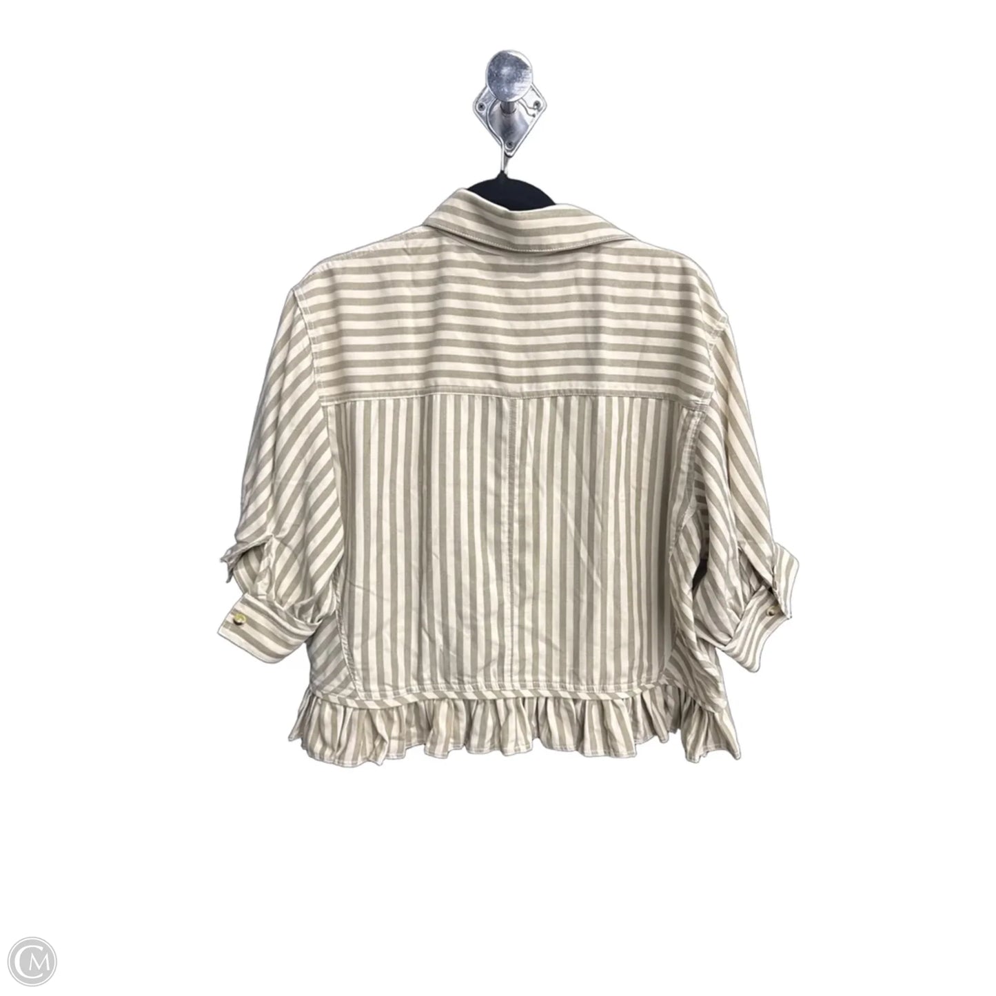 Top Long Sleeve By Clothes Mentor In Striped Pattern, Size: M