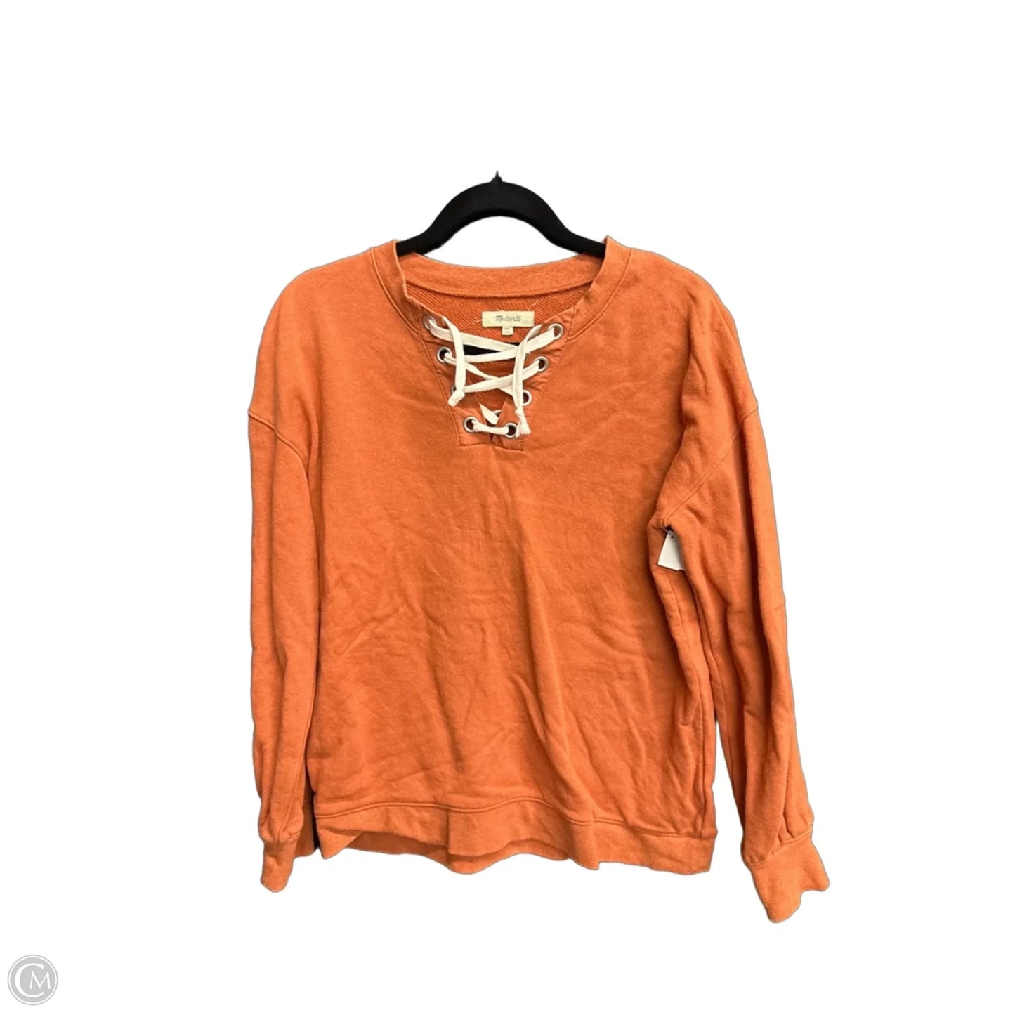 Top Long Sleeve By Madewell In Orange, Size: Xs