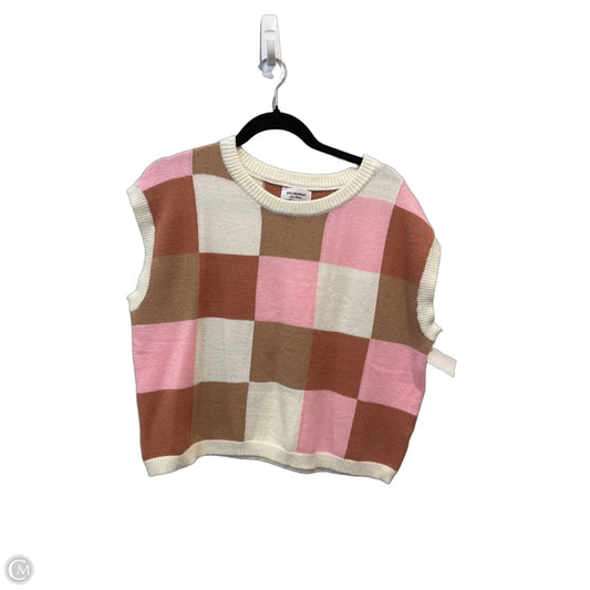 Top Sleeveless By Ee Some In Brown & Pink, Size: M