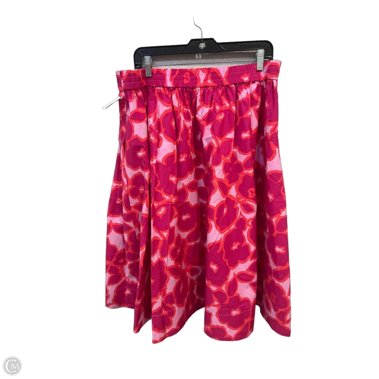 Skirt Midi By Banana Republic In Pink & Red, Size: 12