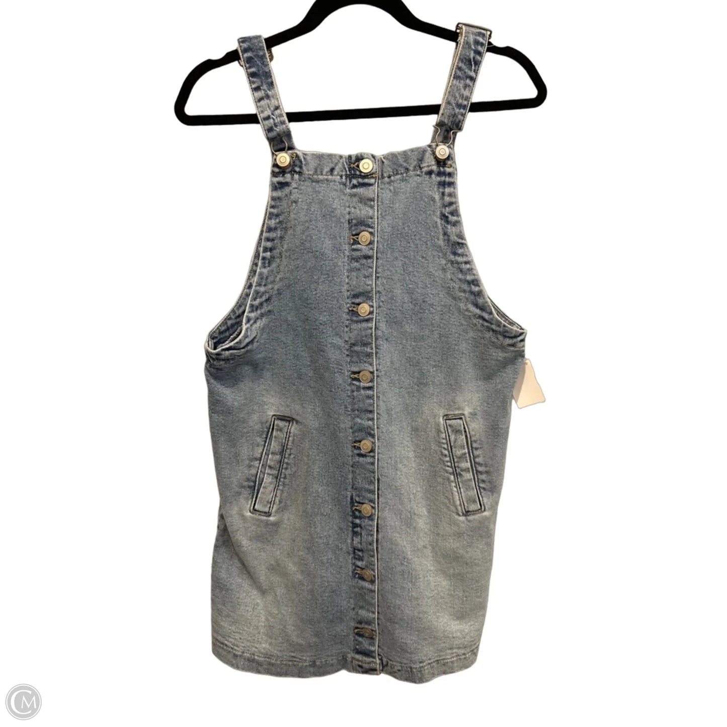 Dress Casual Short By Celebrity Pink In Blue Denim, Size: S