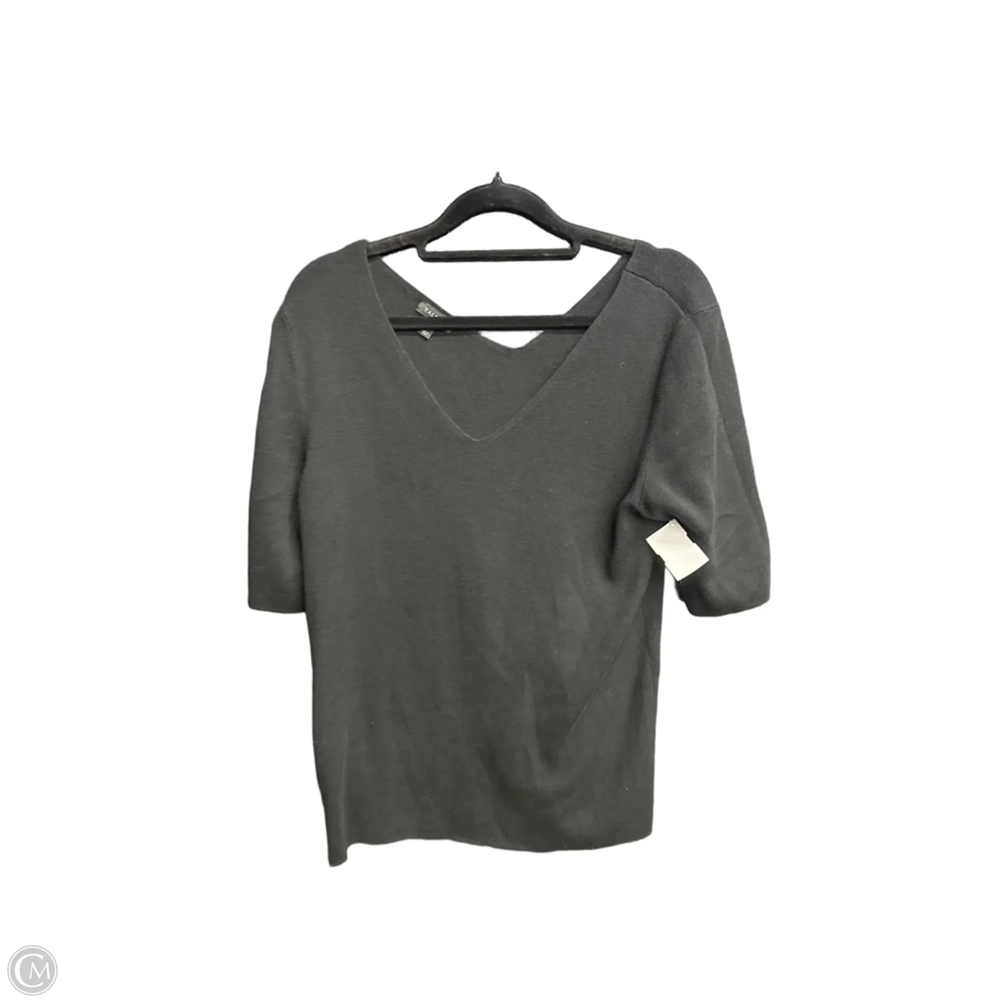 Top Short Sleeve By Talbots In Black, Size: L