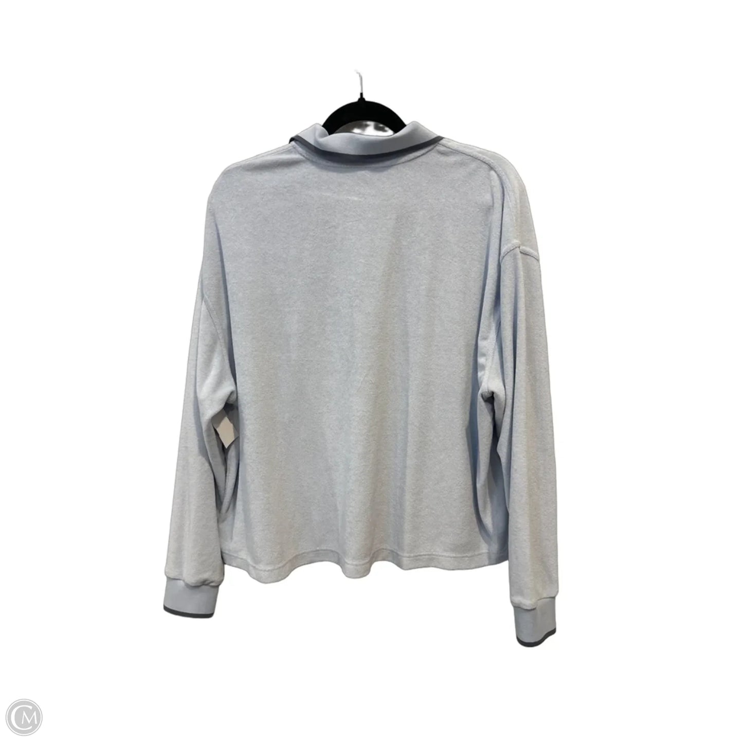 Athletic Top Long Sleeve Collar By Lululemon In Blue, Size: L