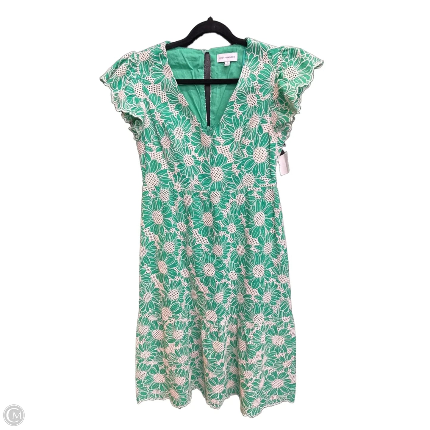 Dress Casual Maxi By Clothes Mentor In Green & White, Size: M
