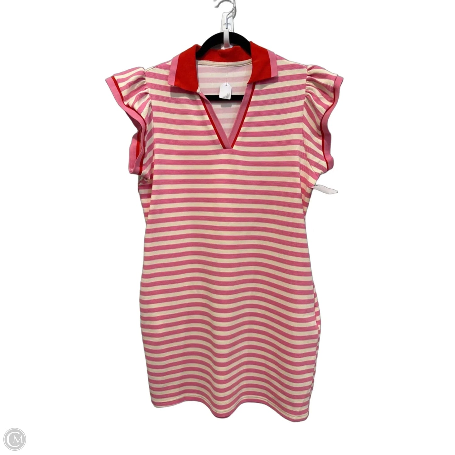 Dress Casual Midi By Clothes Mentor In Striped Pattern, Size: L