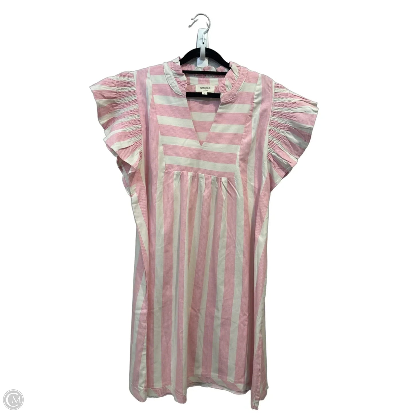 Dress Casual Midi By Umgee In Pink & White, Size: L