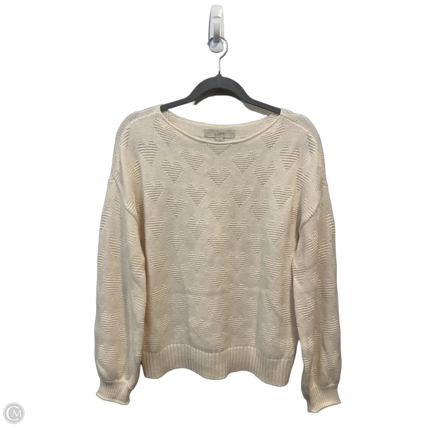 Sweater By Loft In Cream, Size: M