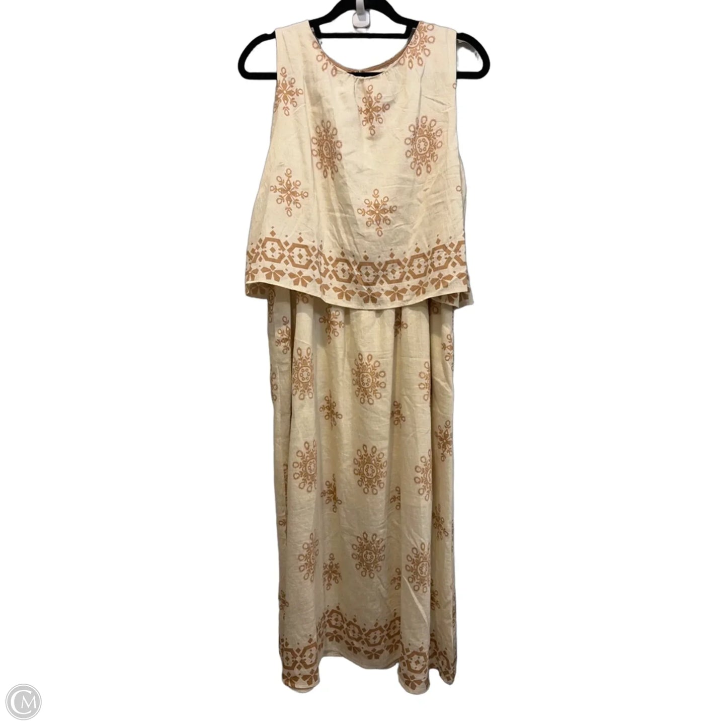 Dress Casual Maxi By Umgee In Brown & Cream, Size: M
