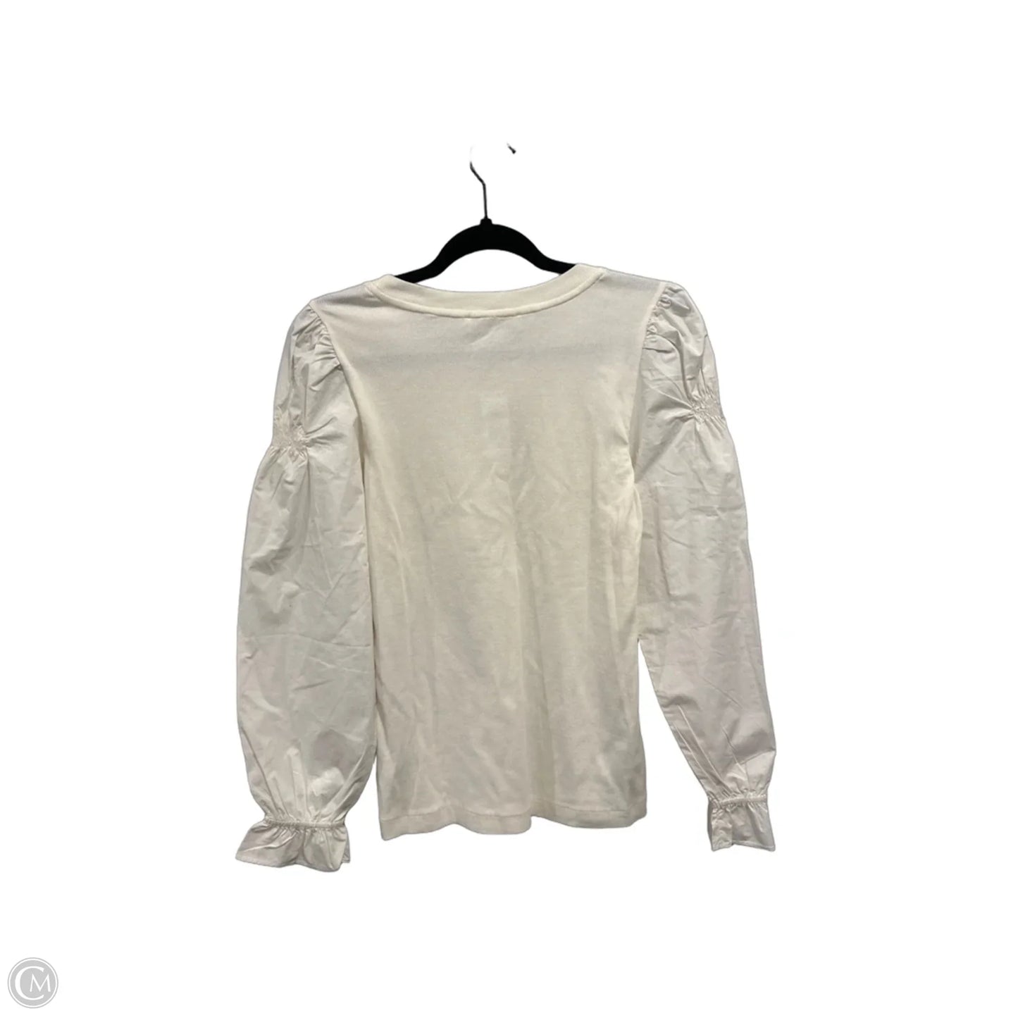 Top Long Sleeve By Loft In White, Size: S