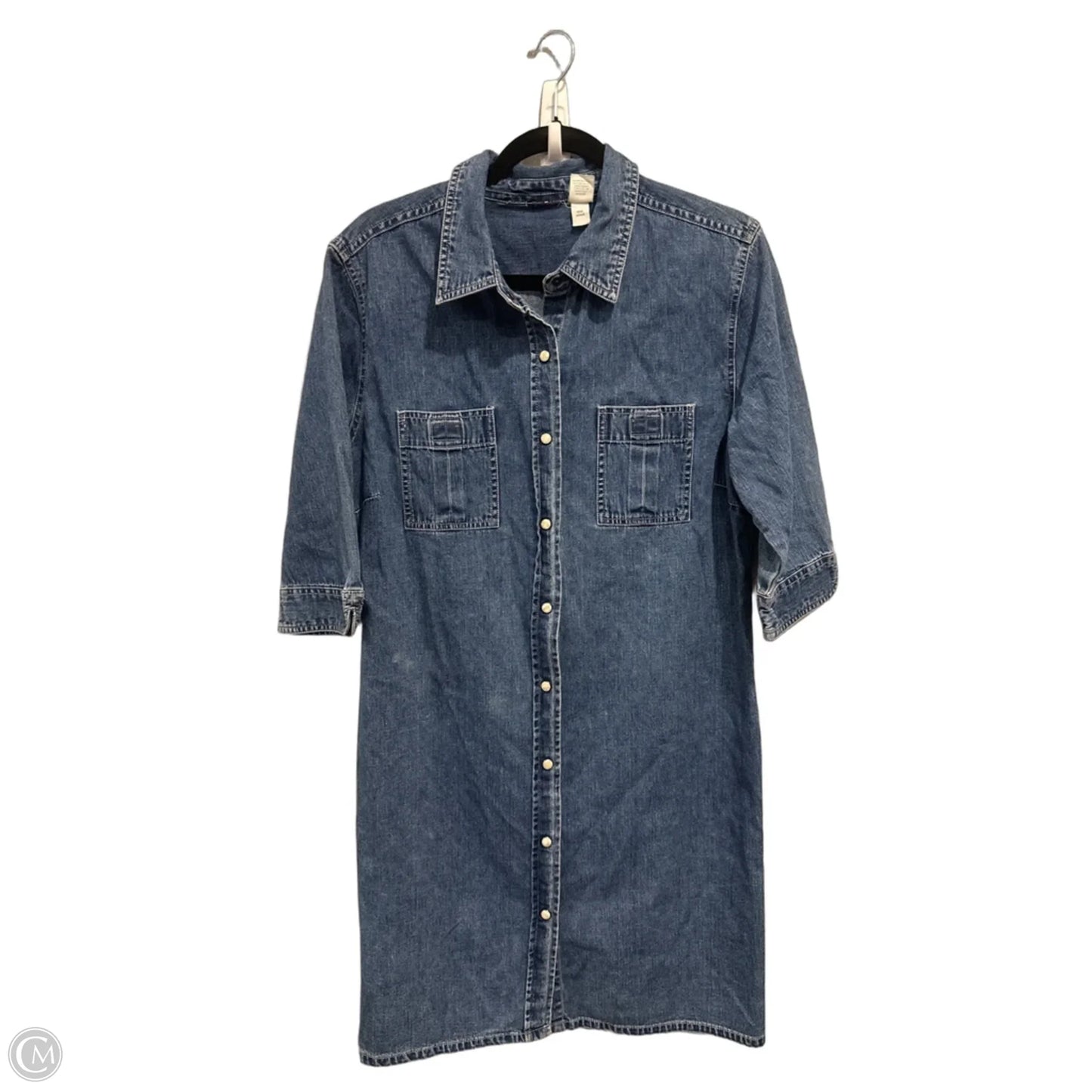 Dress Casual Midi By Clothes Mentor In Blue Denim, Size: Xl