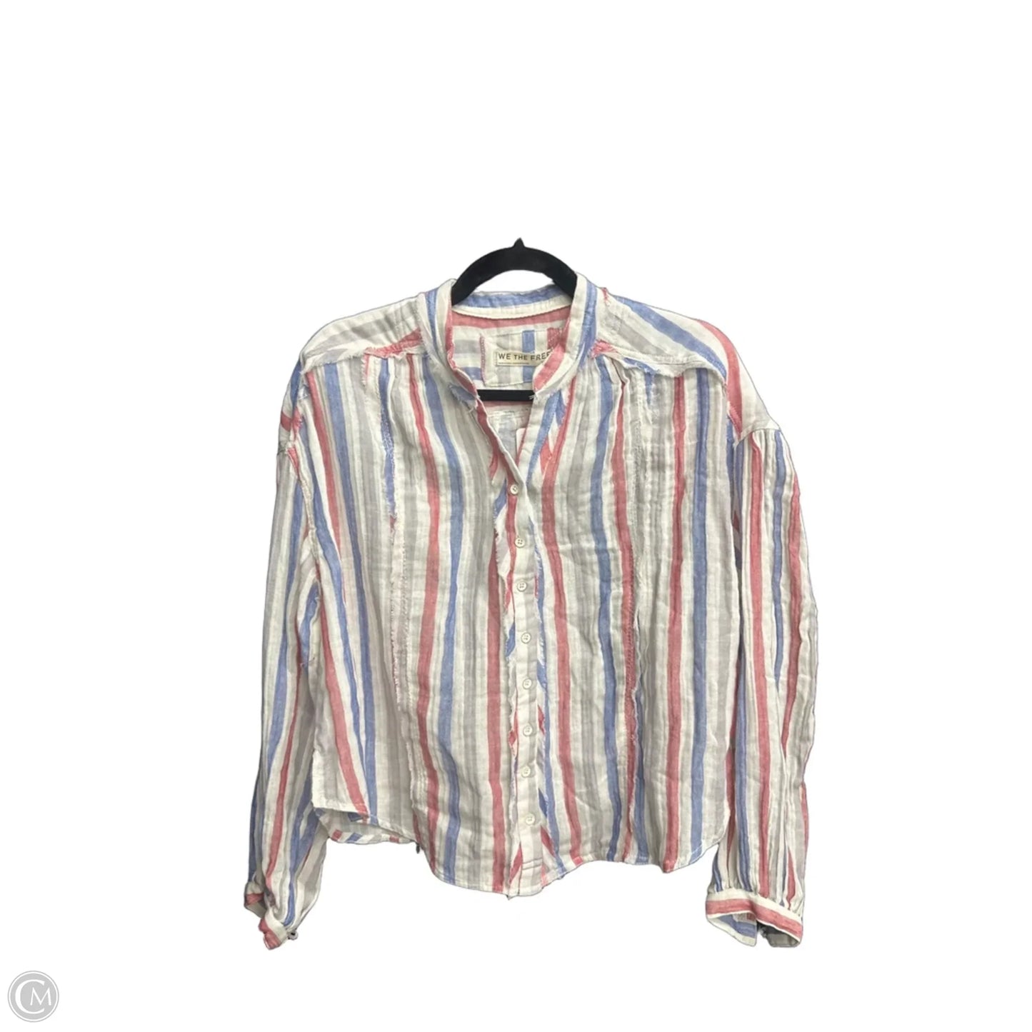 Top Long Sleeve By We The Free In Striped Pattern, Size: Xs