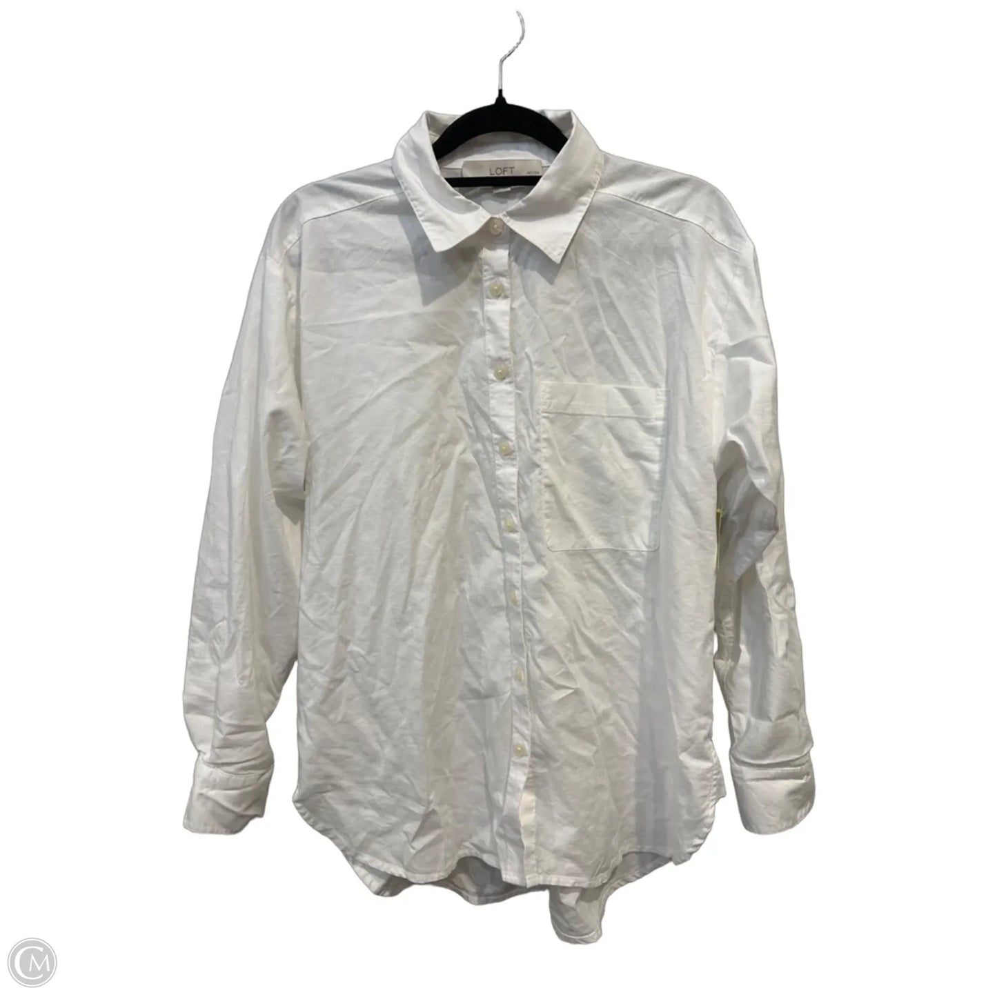 Top Long Sleeve By Loft In White, Size: Xsp