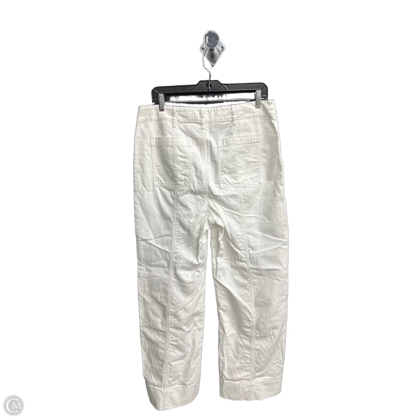 Jeans Wide Leg By Loft In White Denim, Size: 10