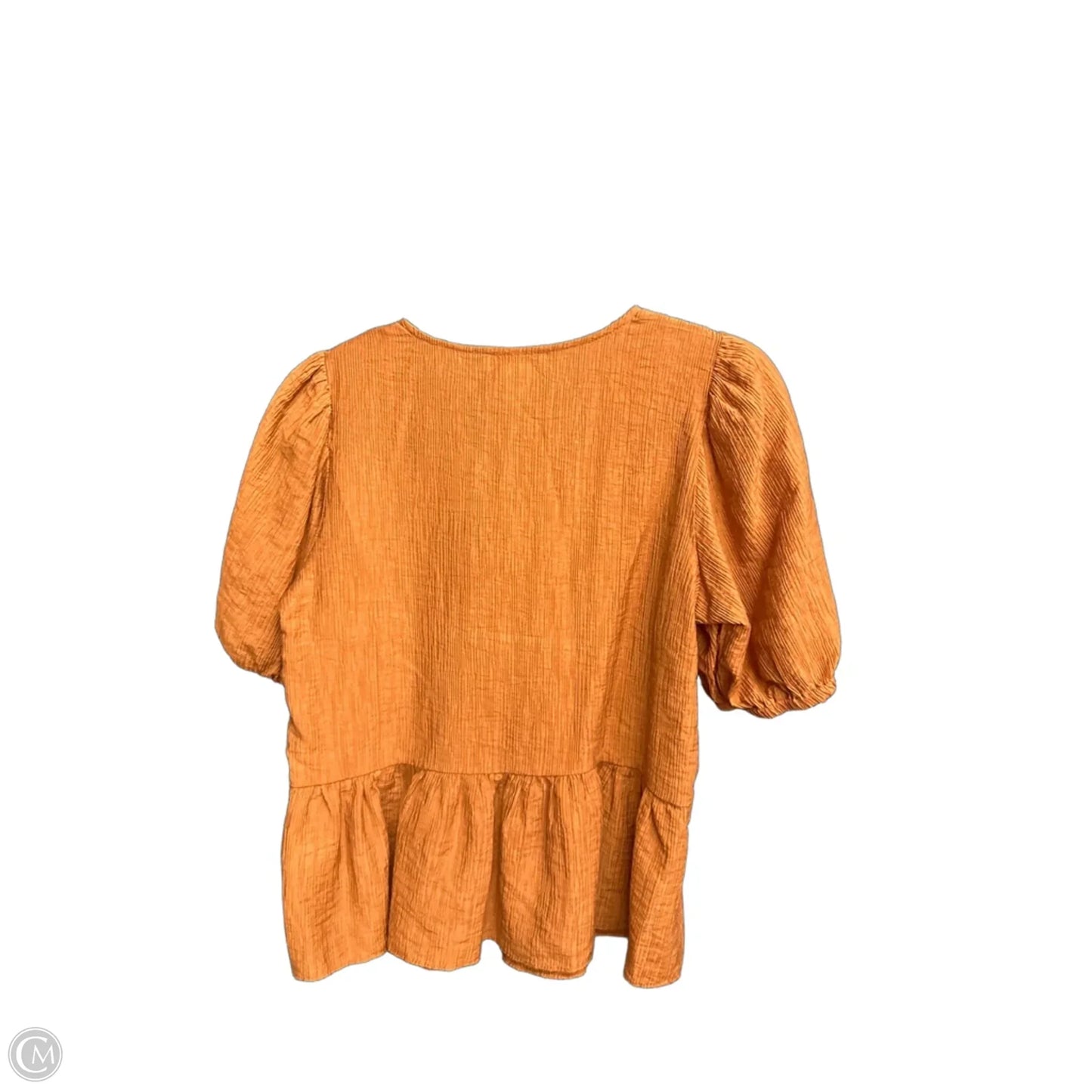 Top Short Sleeve By Laura Ashley In Brown, Size: Xs