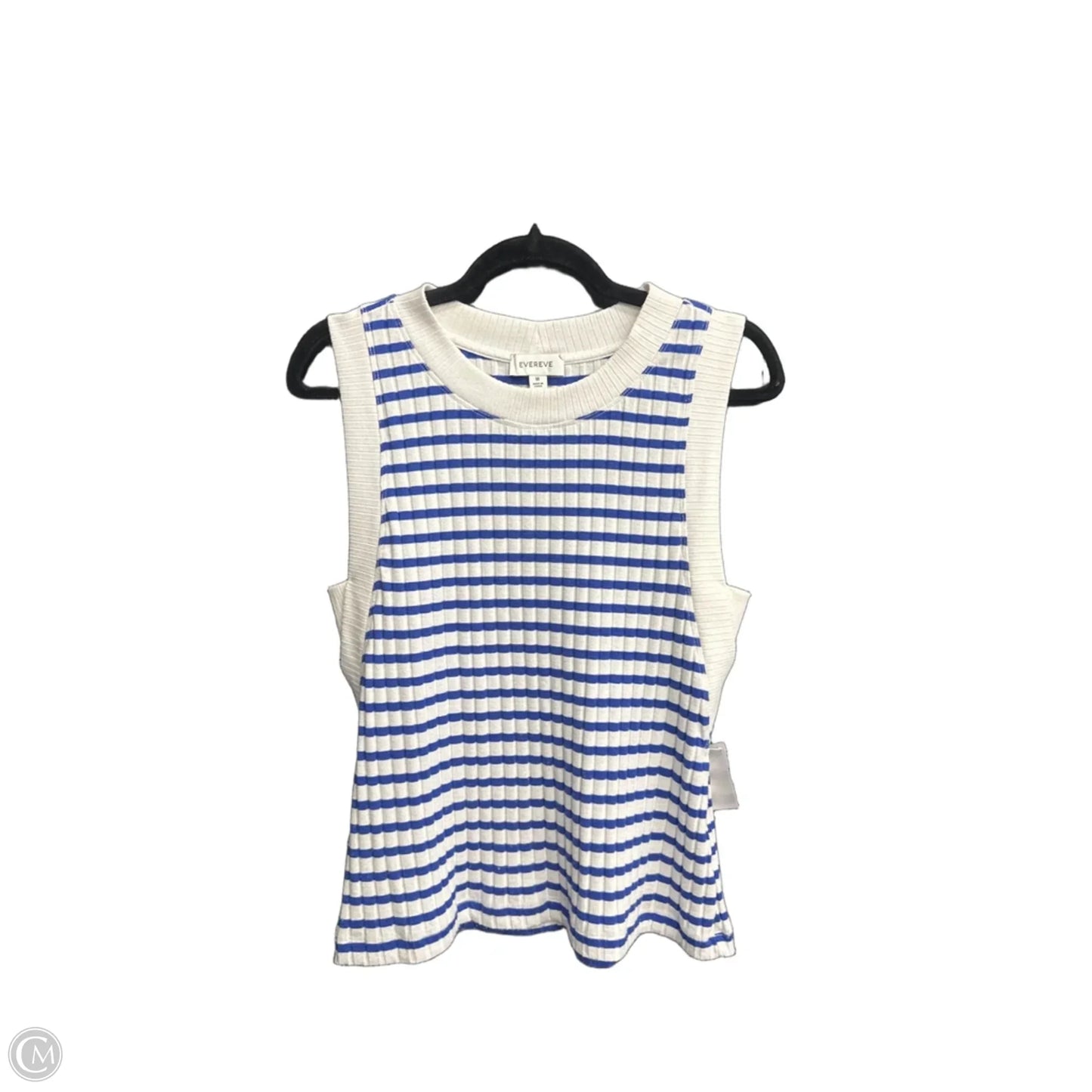 Top Sleeveless By Evereve In Striped Pattern, Size: M