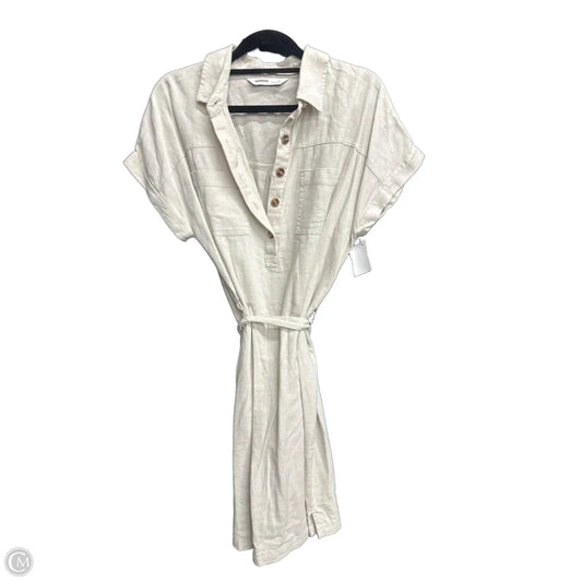 Dress Casual Midi By Sonoma In Beige, Size: M