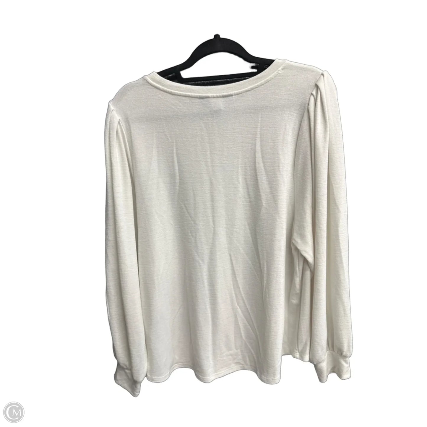 Top Long Sleeve By Banana Republic In White, Size: L