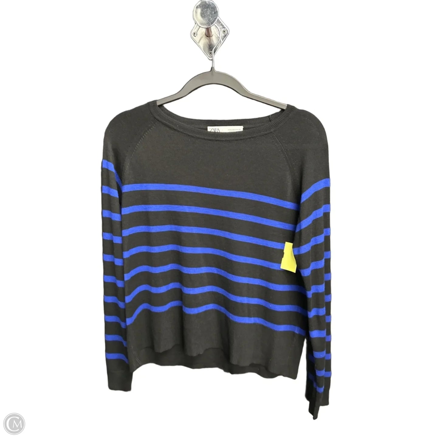 Top Long Sleeve By Zara In Black, Size: S