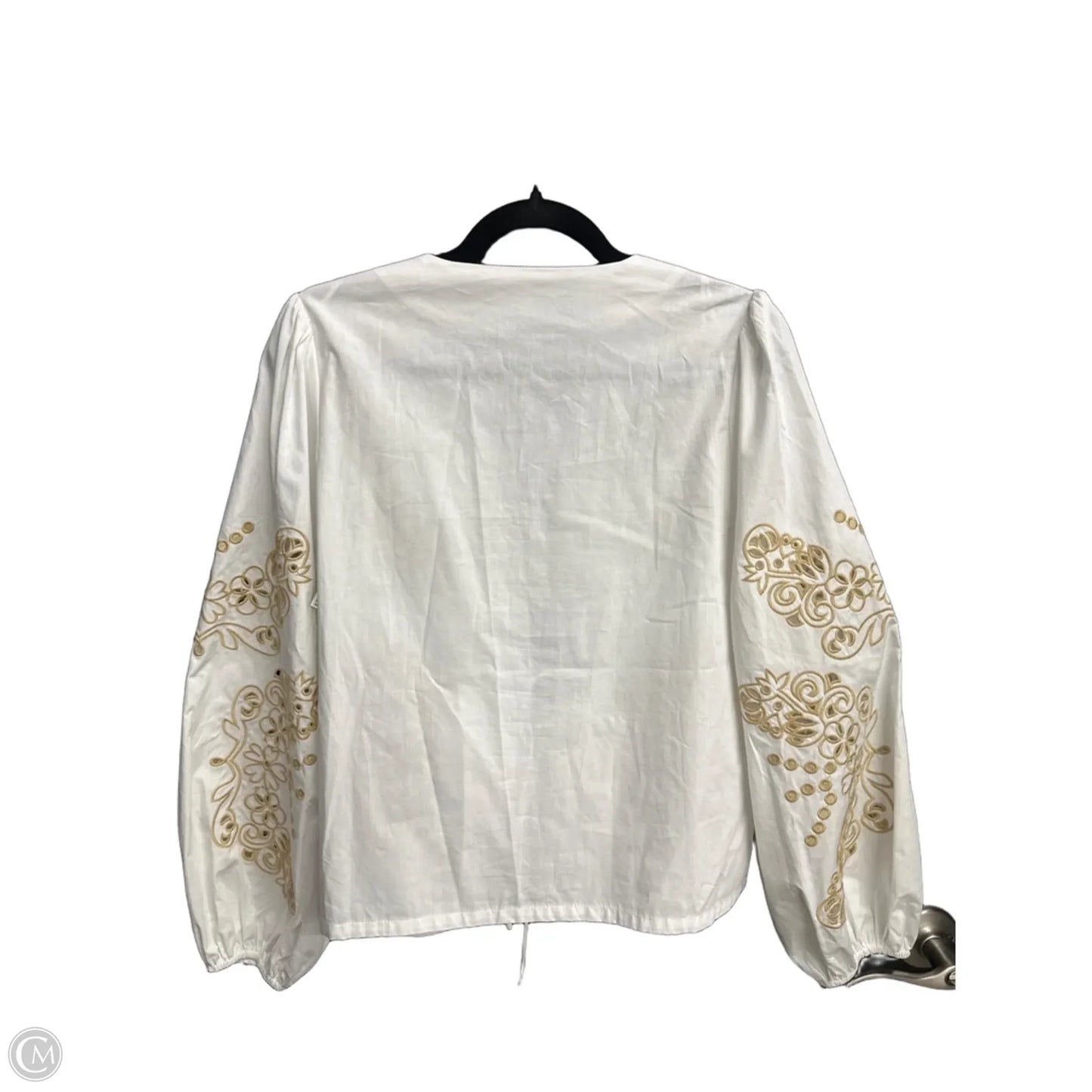 Top Long Sleeve By Clothes Mentor In White, Size: S