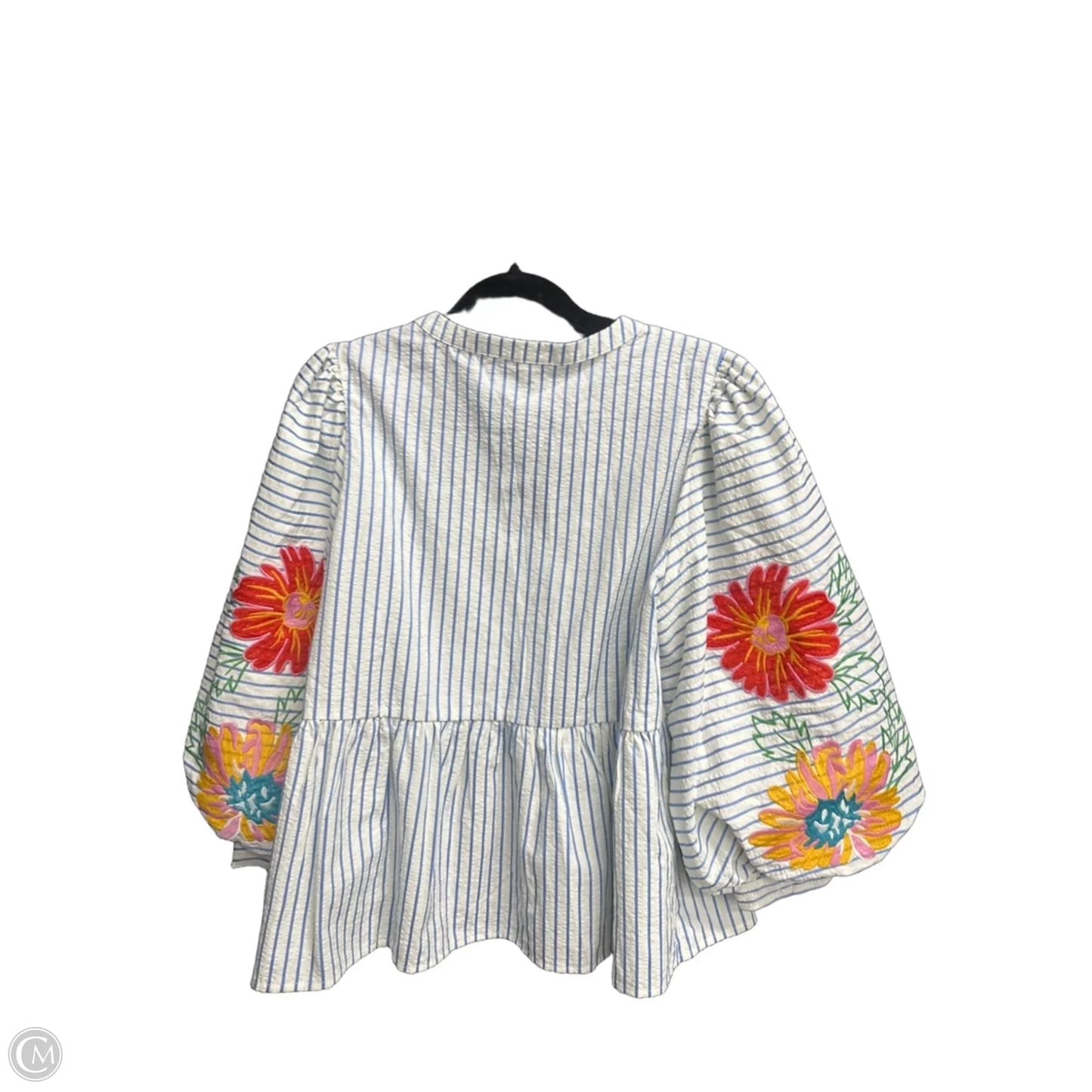 Top 3/4 Sleeve By Jodifl In Striped Pattern, Size: S