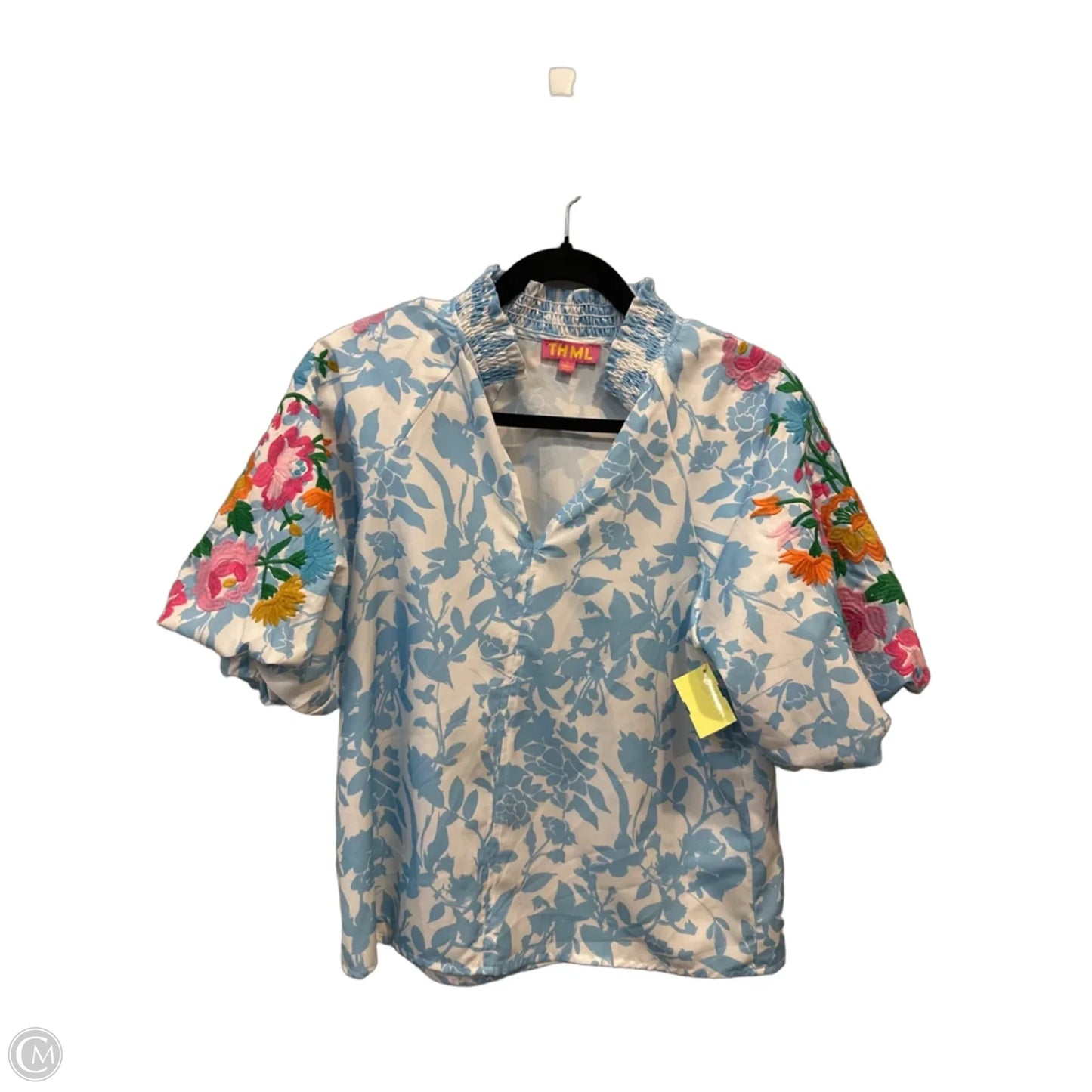 Top Short Sleeve By Thml In Blue, Size: S