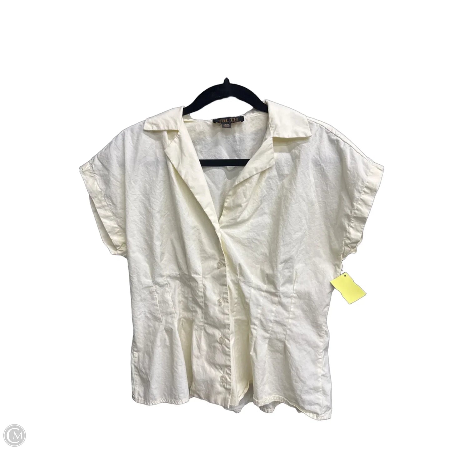Top Short Sleeve By Truth In Cream, Size: M
