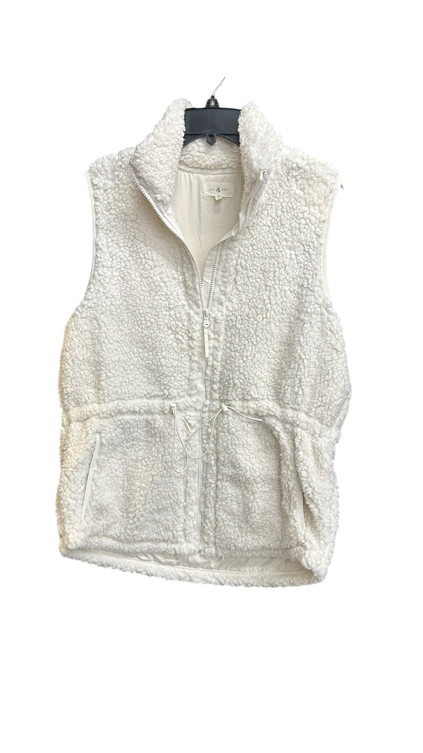 Vest Faux Fur & Sherpa By Lou And Grey In White, Size: M