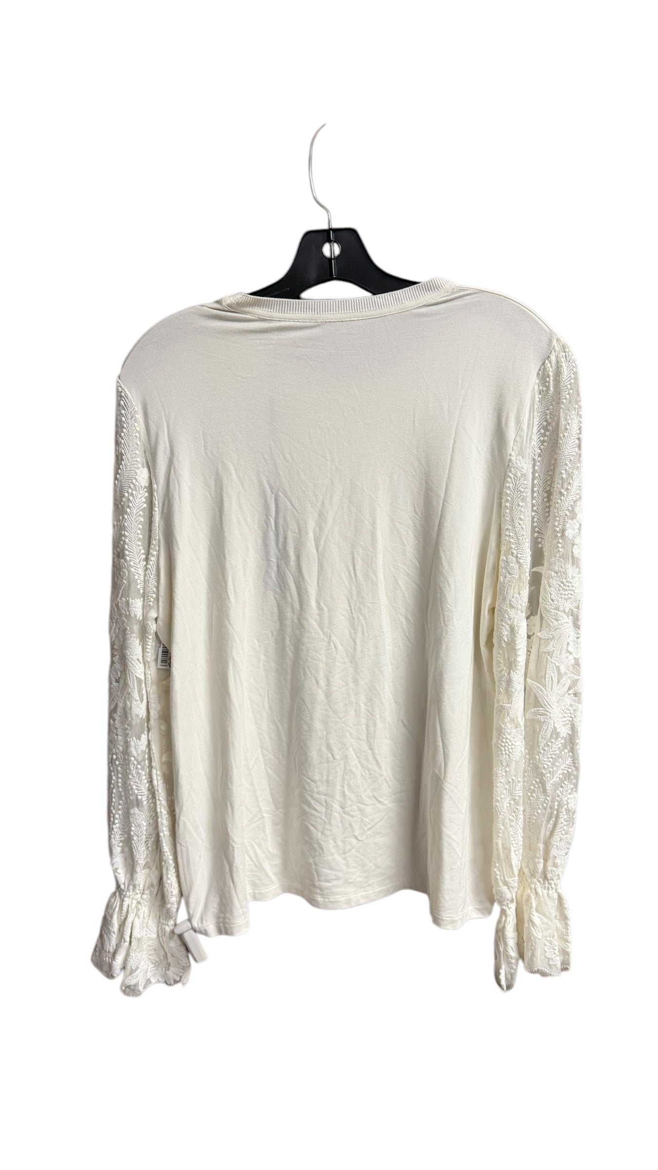 Top Long Sleeve By Elie Tahari In Cream, Size: L