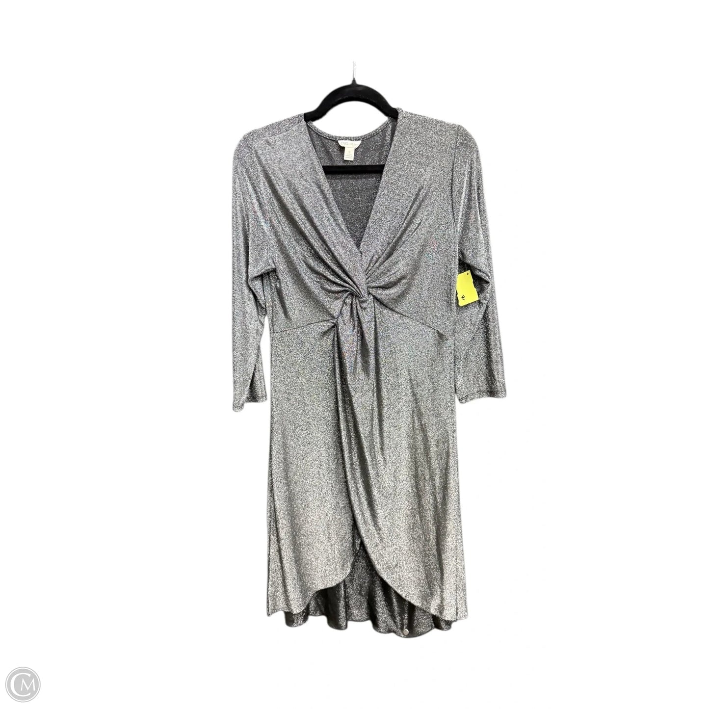 Dress Casual Midi By Cato In Silver, Size: S