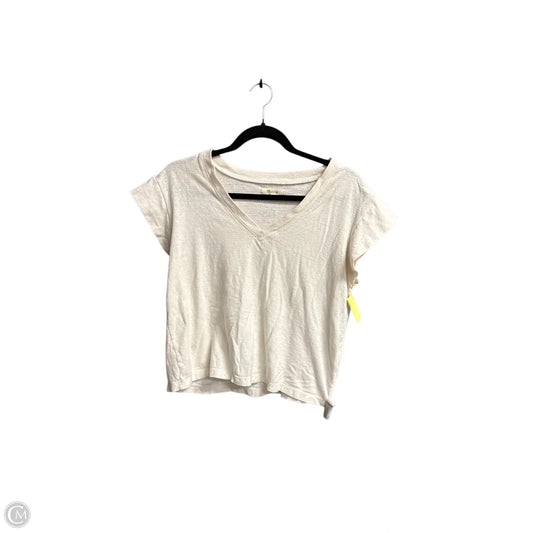 Top Short Sleeve By Madewell In Cream, Size: M