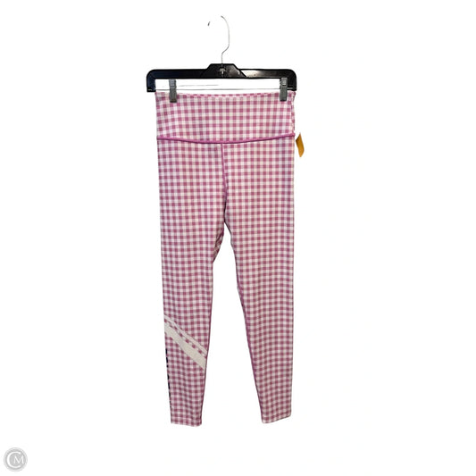Athletic Leggings By Peloton In Plaid Pattern, Size: M