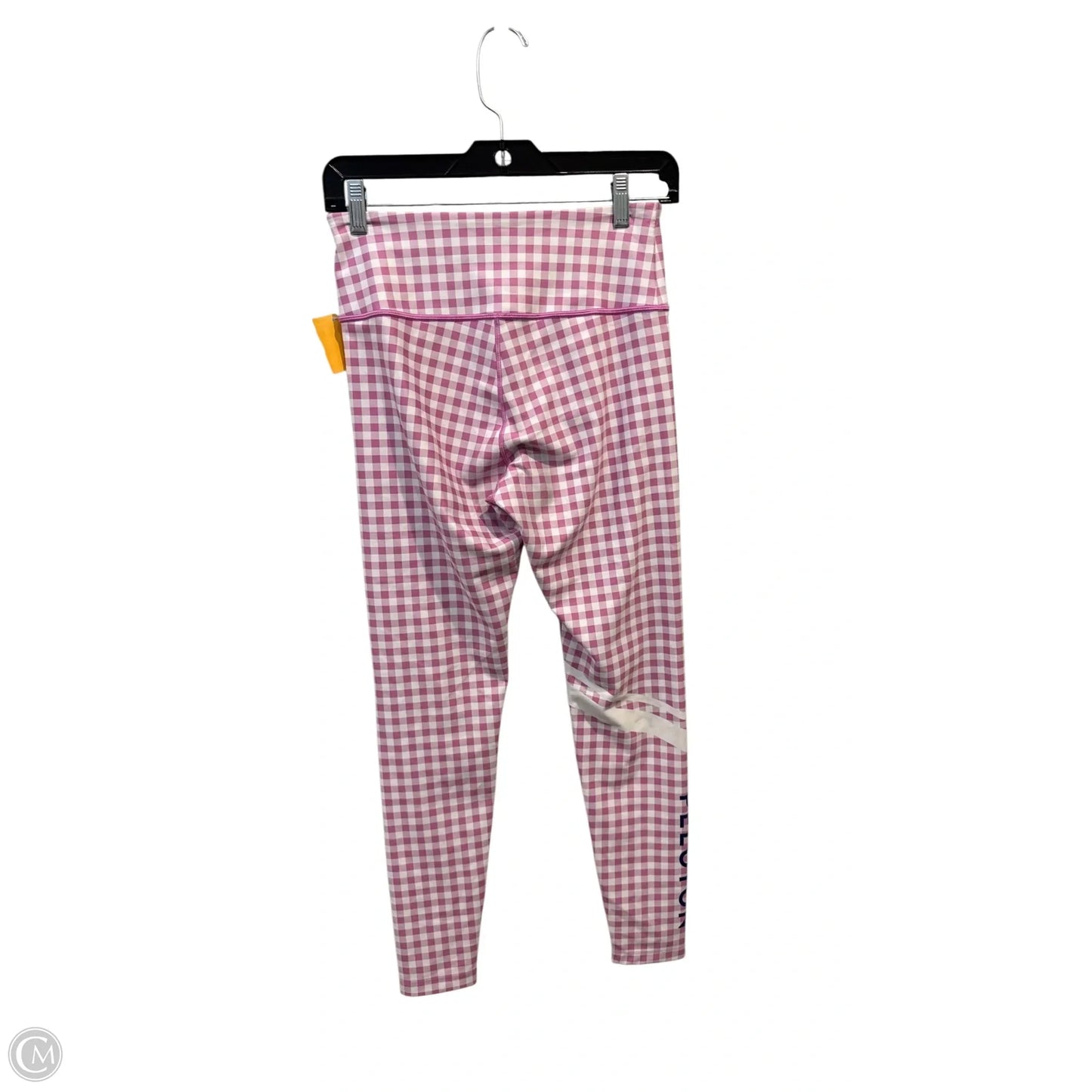 Athletic Leggings By Peloton In Plaid Pattern, Size: M