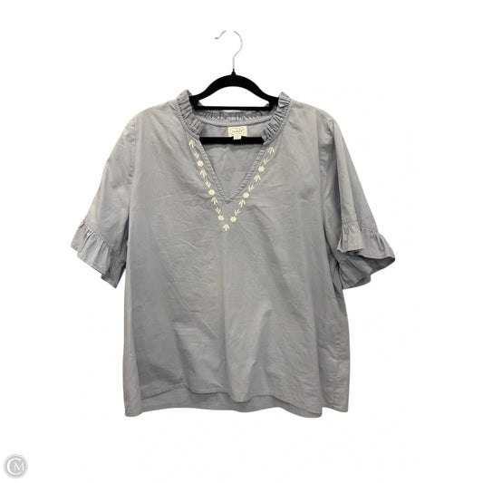 Top Short Sleeve By Mudpie In Blue, Size: S