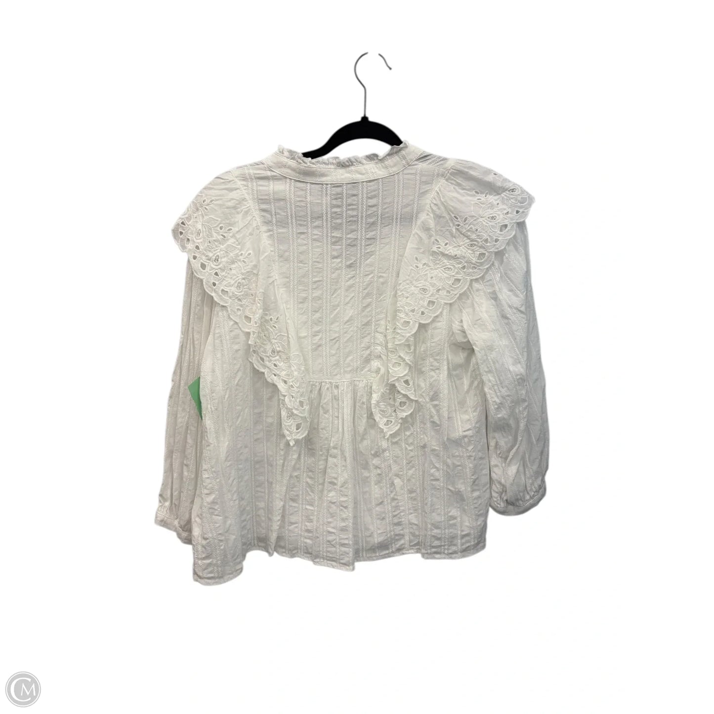 Top Long Sleeve By Gigio In White, Size: L