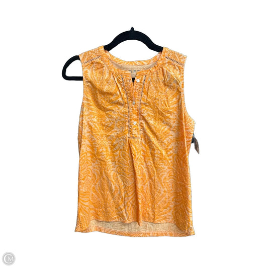 Top Sleeveless By Loft In Orange, Size: Xs